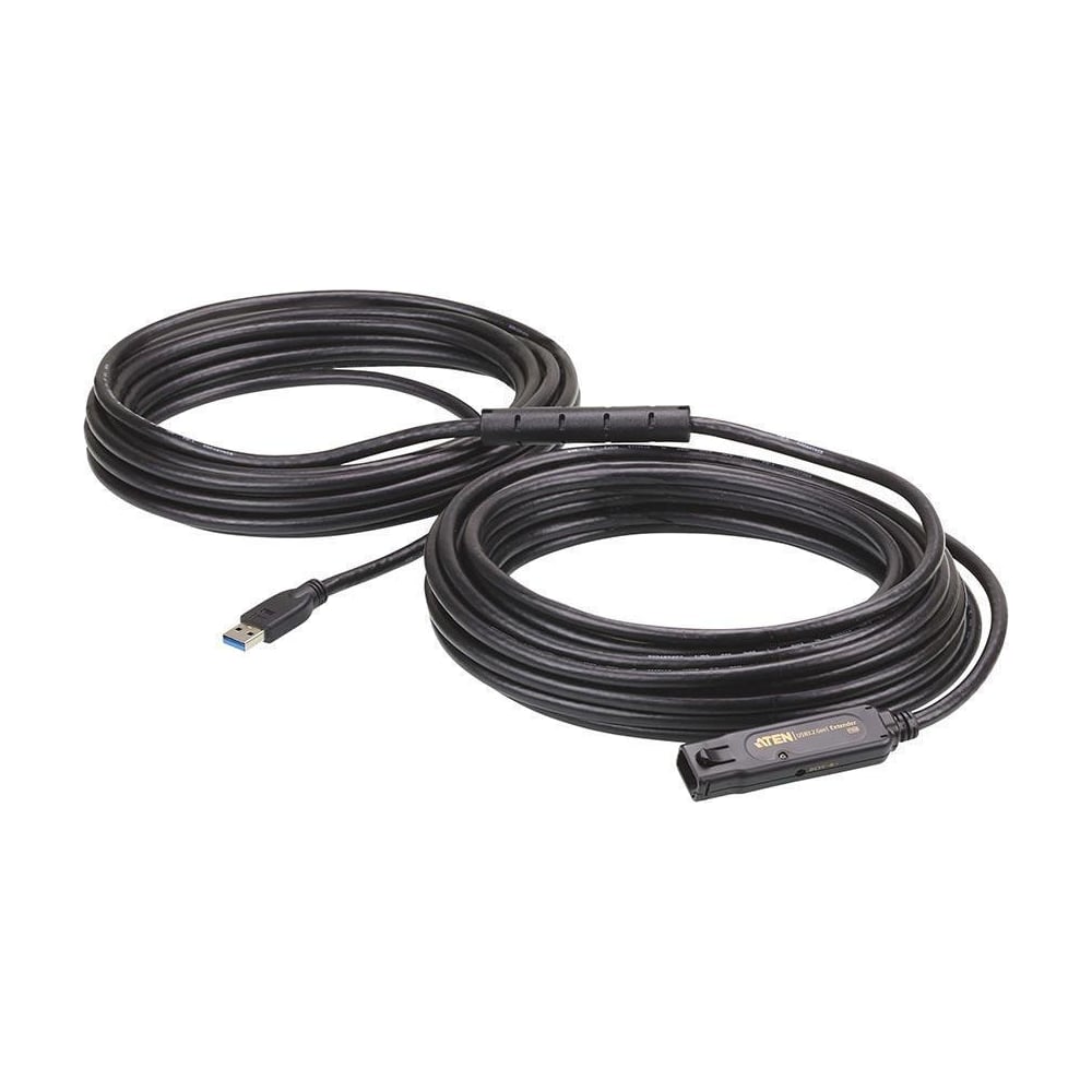 Изображение товара Шнур ATEN USB, A A, Male-Female, 4 провода, опрессованный, 15 метр., черный, (Б.П. 220 5V в комплекте;наращиваемый до 3шт;USB 3.1Gen 1 UE3315A-AT-G