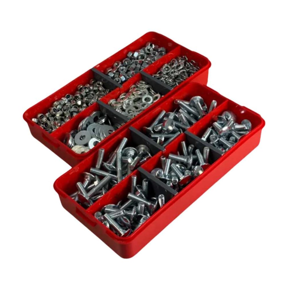 Изображение товара Набор органайзеров 23 Болта 2 в 1 болты гайки шайбы (М6) № 16 1000126/1000197