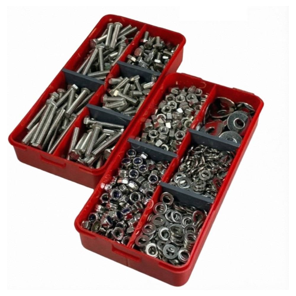 Изображение товара Набор органайзеров 23 Болта 2 в 1 болты гайки шайбы (М6) № 18 1000128/1000197