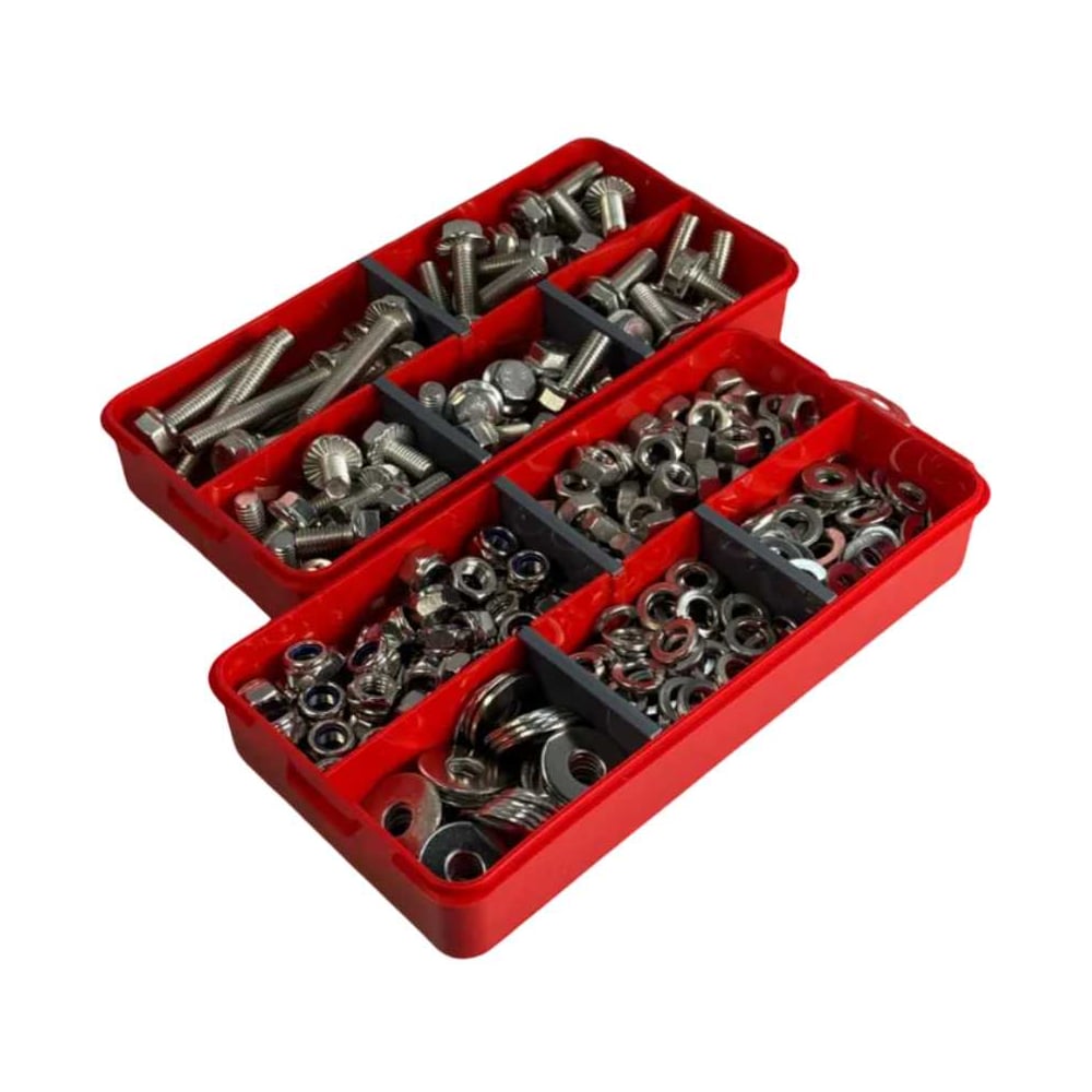 Изображение товара Набор органайзеров 23 Болта 2 в 1 болты гайки шайбы (М8) № 15 1000160/1000200