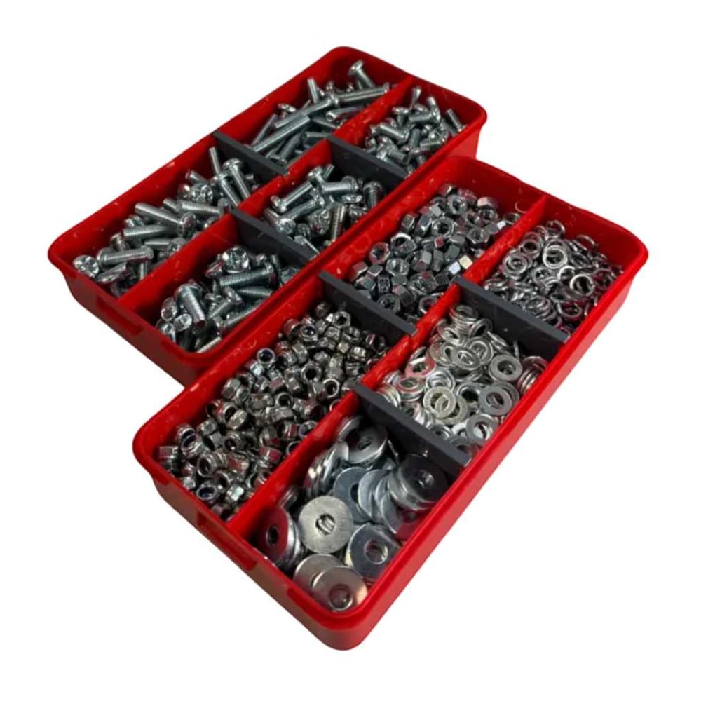 Изображение товара Комплект крепежа М6 2 в 1: винты, гайки и шайбы № 20