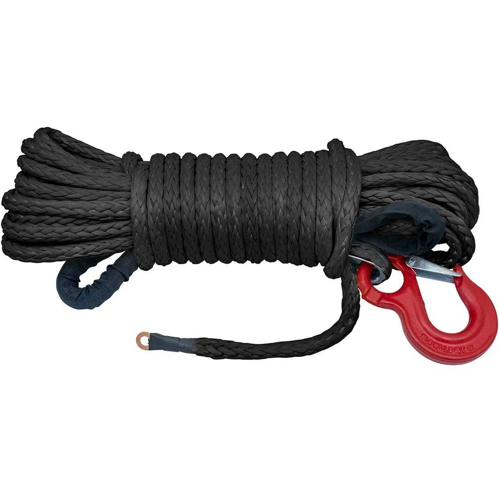 Изображение товара Трос для лебёдки синтетический РИФ 11 мм/25 м черный (готовый) Rope11mm25mBL