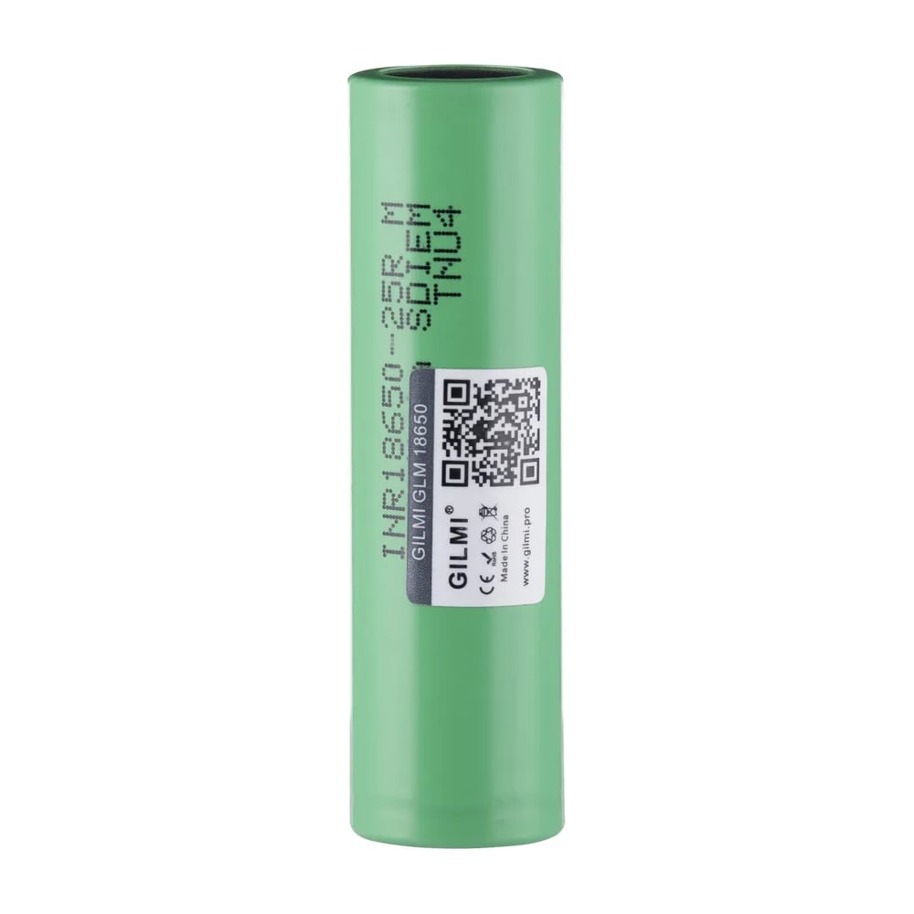 Изображение товара Аккумулятор GIлмI 25R Li-ion 18650 (2500 мАч 3.7 В ≤20 мОм) Gлм2500