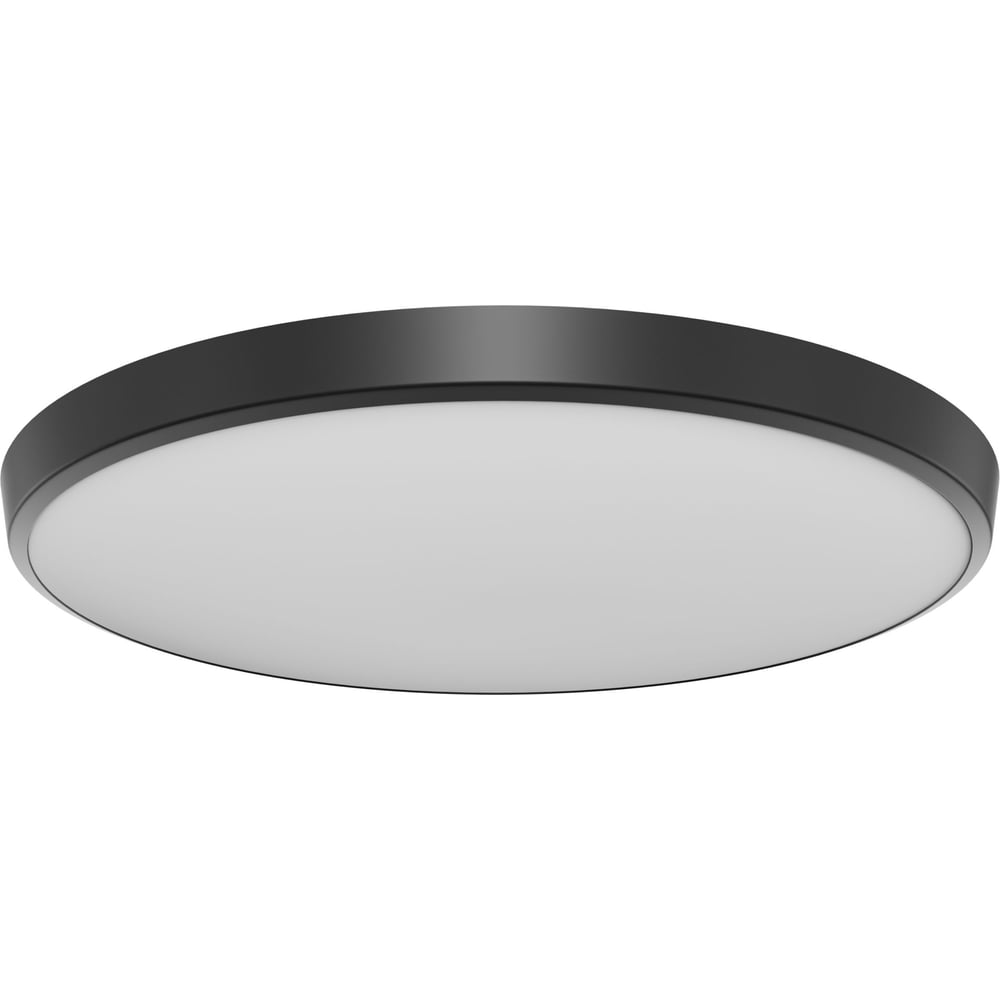 Изображение товара Светильник светодиодный накладной OGM, 48Вт, 3840лм, 4000К, IP20, o370х55мм, чёрный O18-154