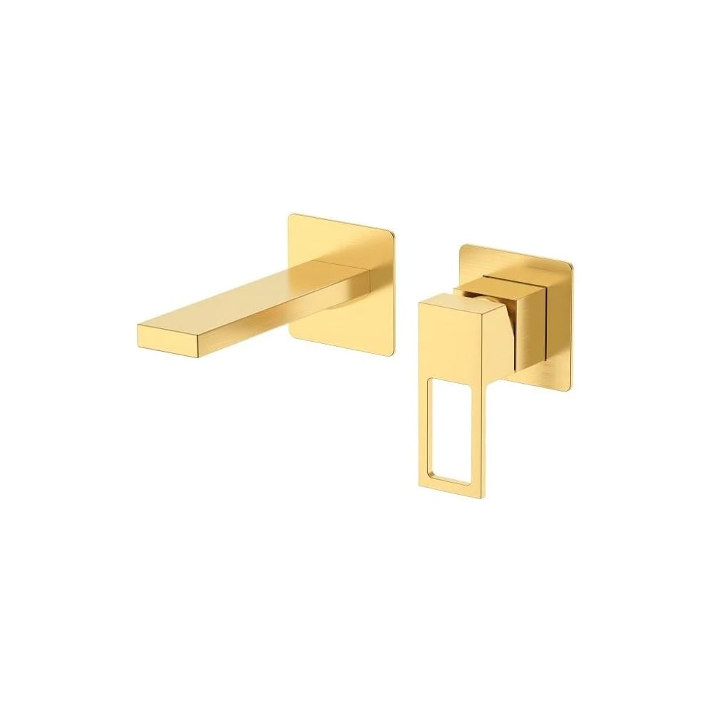 Изображение товара Смеситель для раковины DQ Dortmund встраиваемый настенный мат.золото DA1714407