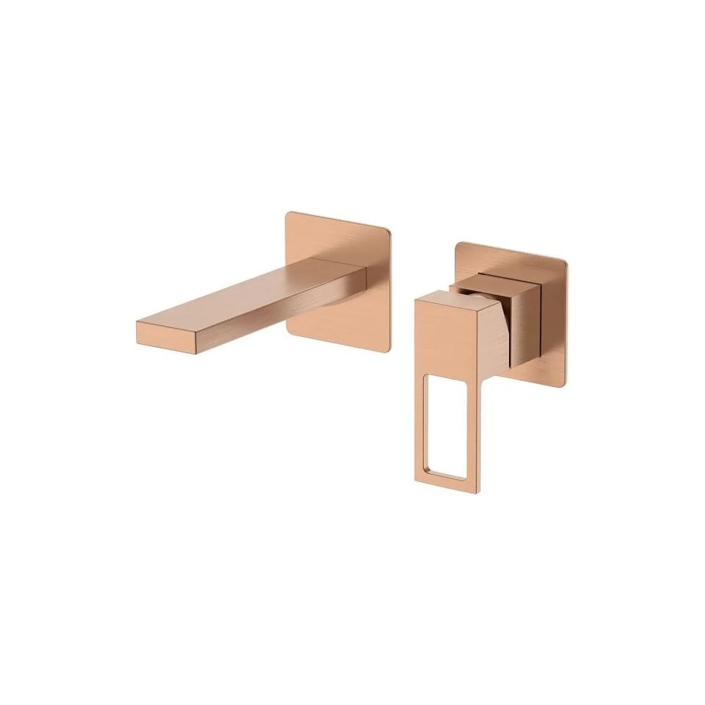 Изображение товара Смеситель для раковины DQ Dortmund встраиваемый настенный браш.роз.золото DA1714433