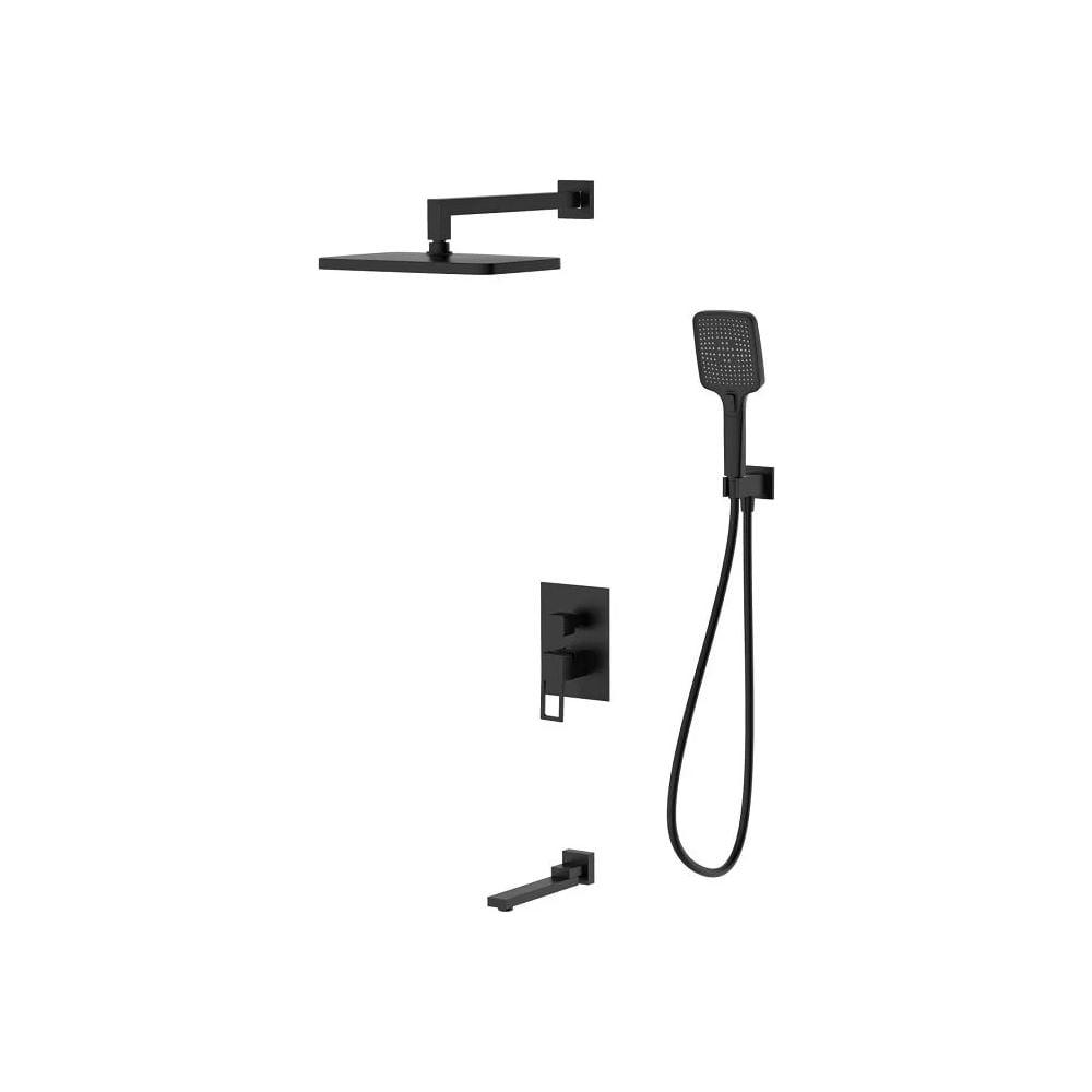 Изображение товара Душевая система для ванны и душа DQ Dortmund DA1715605 встраиваемая с изливом черный DA1715605