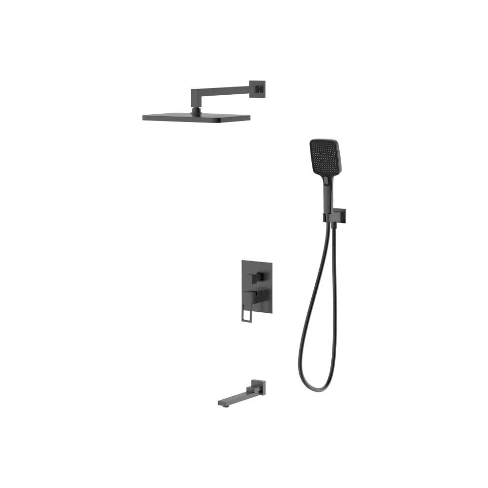 Изображение товара Душевая система для ванны и душа DQ Dortmund DA1715606 встраиваемая с изливом графит DA1715606