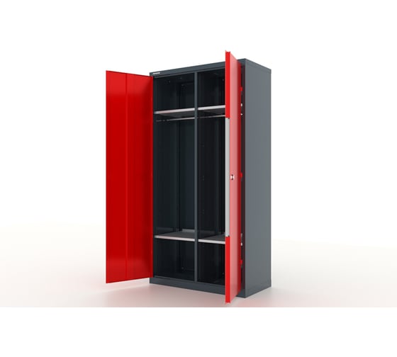 Изображение товара Шкаф для одежды FERRUM Premium 1000х500х1950 мм, с перегородкой, 4 полками 13.2041-7016/3000