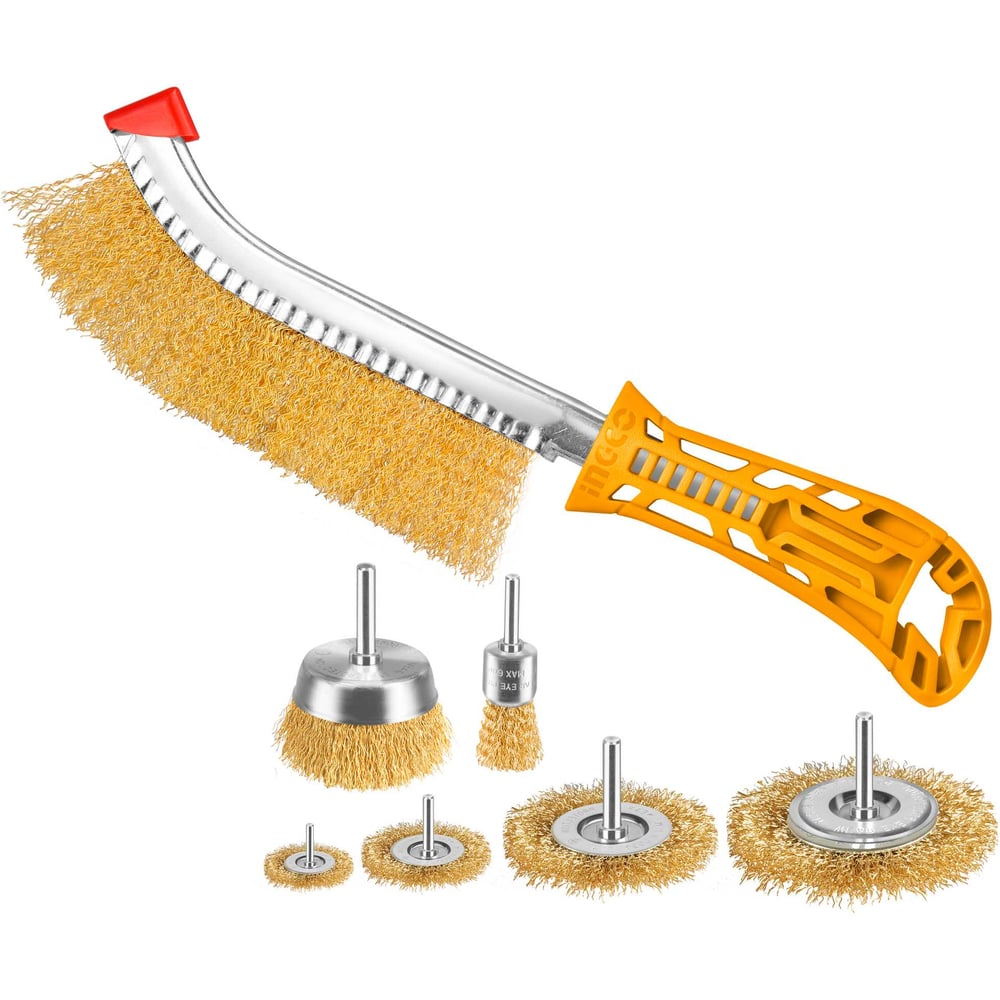 Изображение товара Кордщетки INGCO WB10071 с латунью 0.3 мм 7 шт волнистые