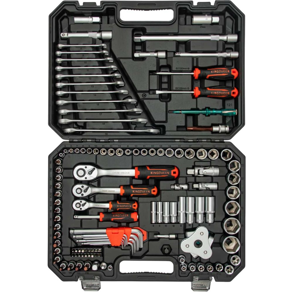 Изображение товара Набор KINGQUEEN WIB-264 121 пред 72 зуба — полупрофессиональный набор головок и инструментов