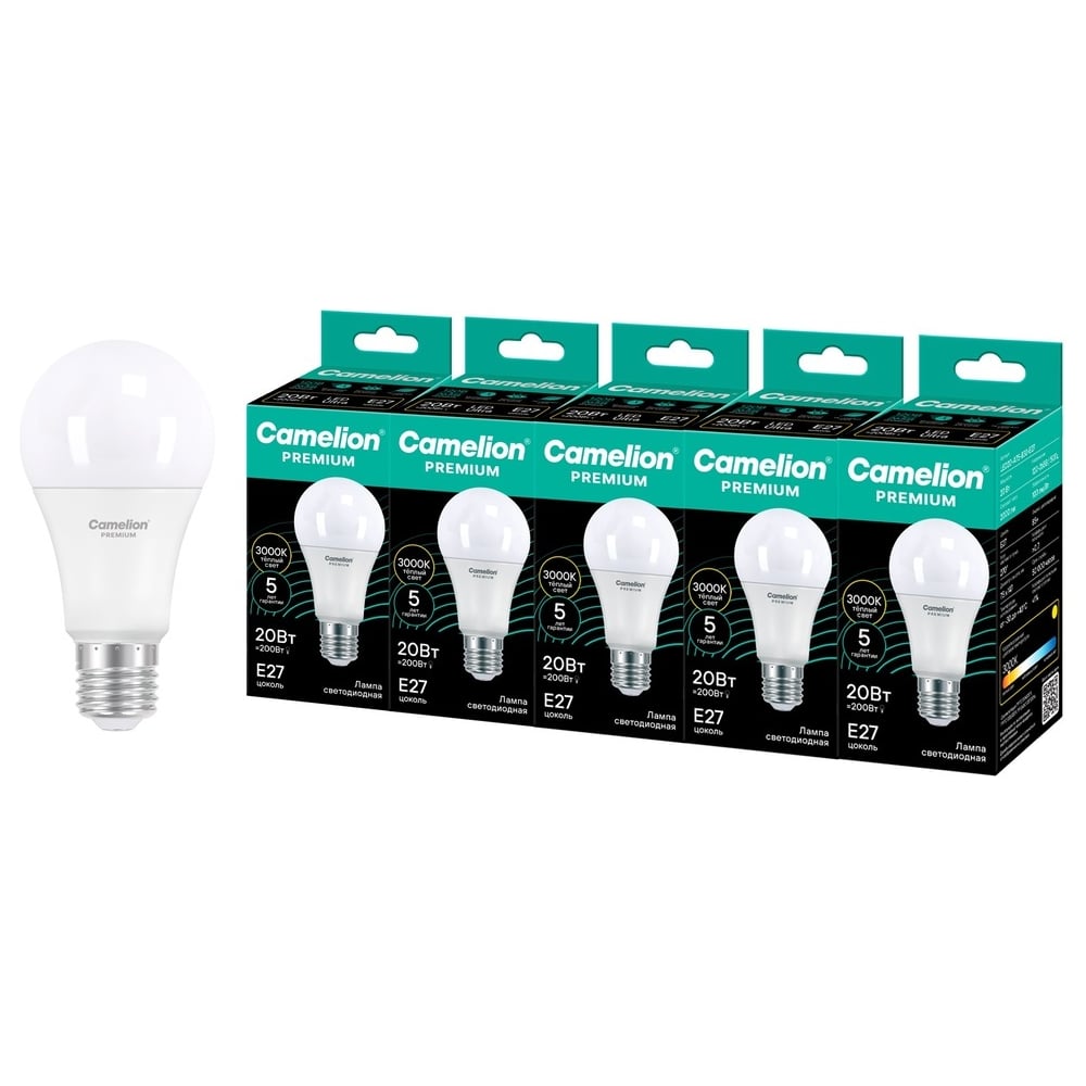 Изображение товара Светодиодная лампа Camelion LED20-A75-830-E27 20Вт 3000K A+
