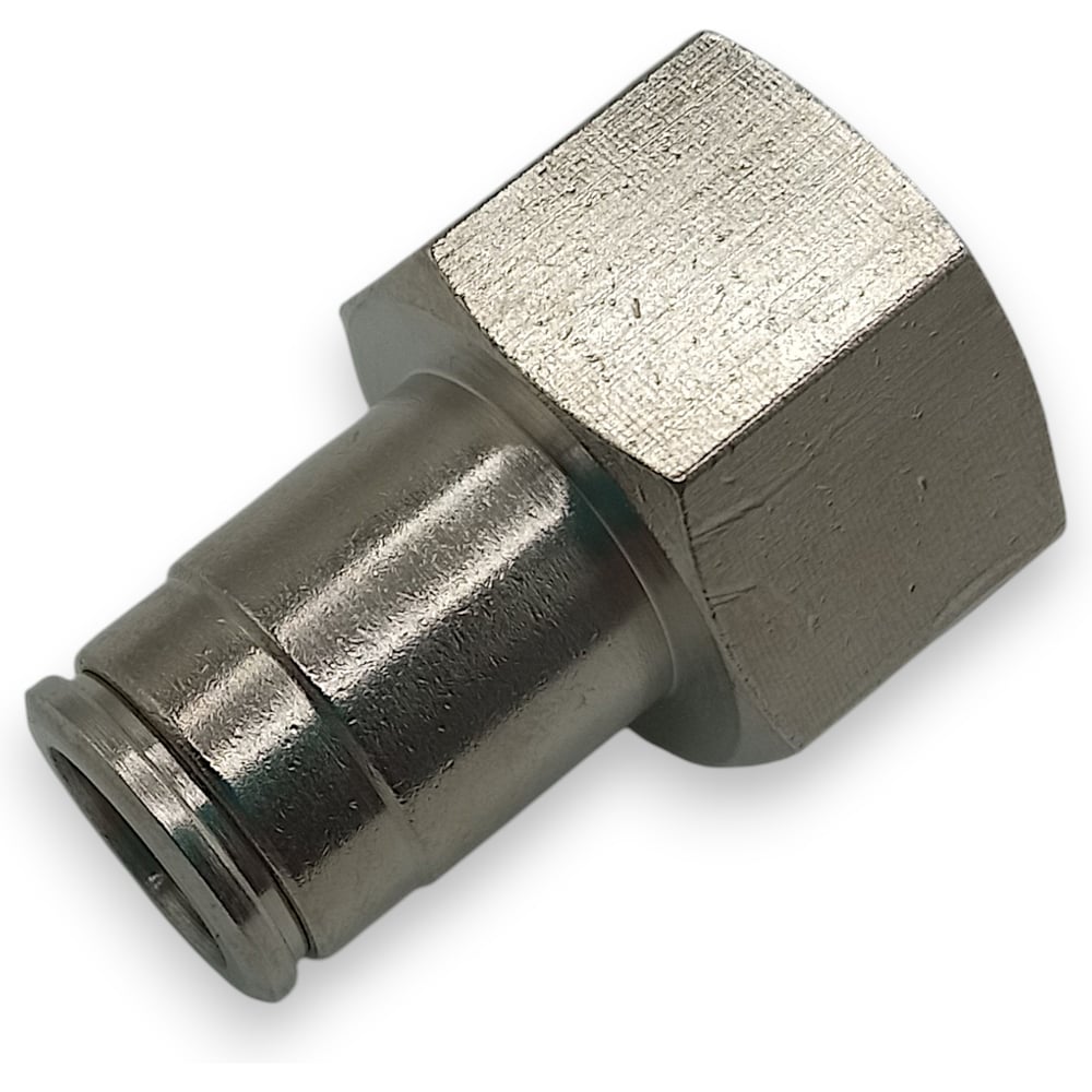 Изображение товара Фитинг Контактная Механика KEMCF 1/2F — 10 мм прямой никелированная латунь