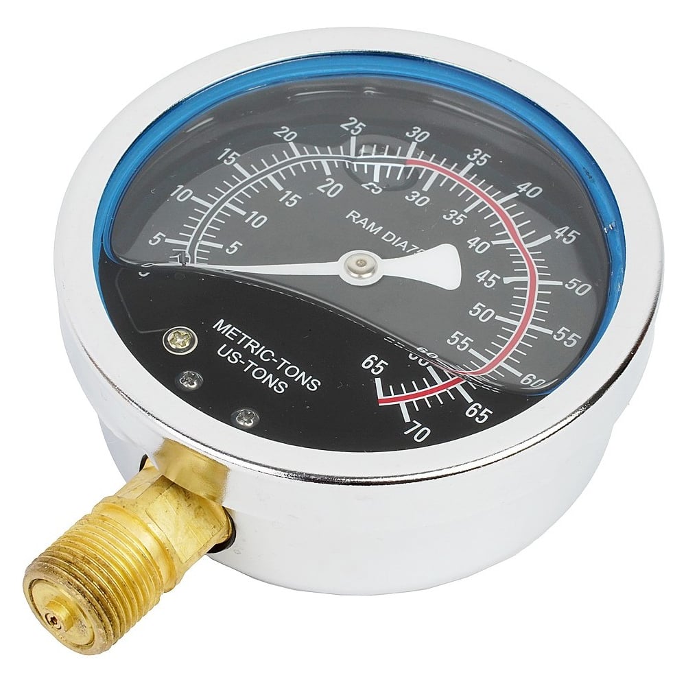 Изображение товара Манометр для пресса AV Steel 30т, глицериновый, для AV-951031, шт. AV-951031-1