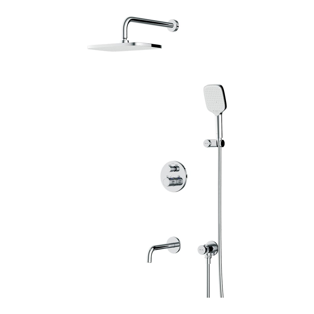 Изображение товара Смеситель AM.PM X-Joy FT85A3RH40 термостатический с верхним душем 300х210 мм Изображение товара Смеситель AM.PM X-Joy FT85A3RH40 термостатический с верхним душем 300х210 мм