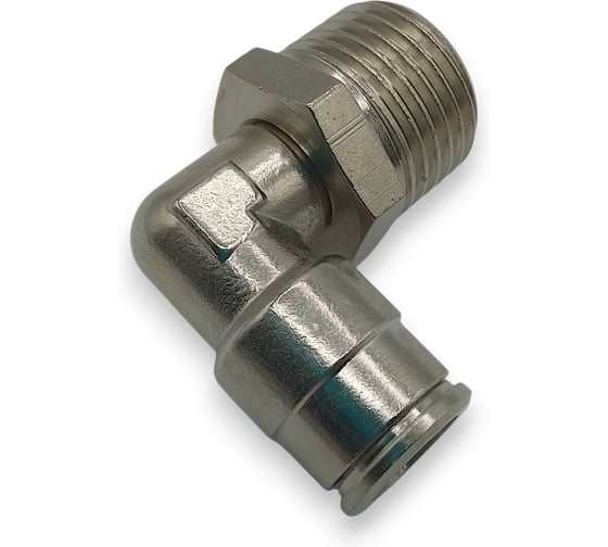 Изображение товара Фитинг Контактная Механика цанговый угловой 1/2, трубка 10мм KEML10-04P-A