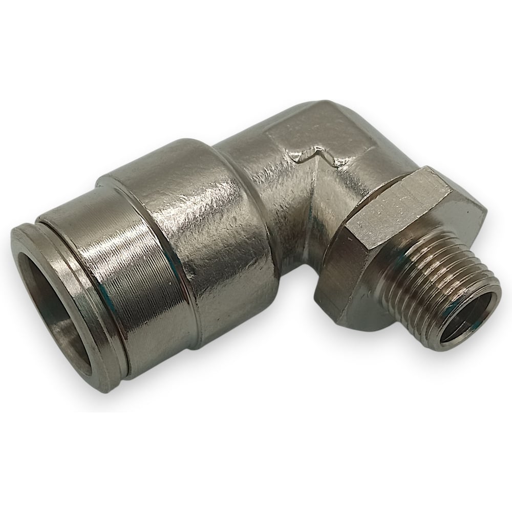 Изображение товара Фитинг Контактная Механика цанговый угловой 1/8, трубка 12мм KEML12-01P-A