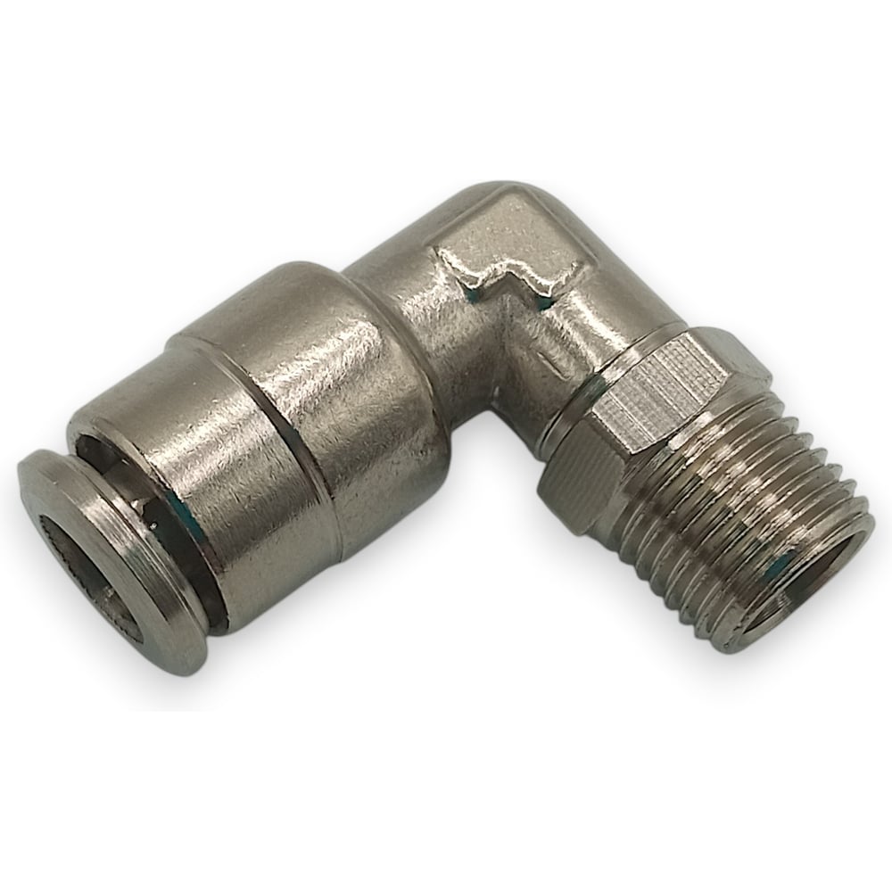 Изображение товара Фитинг Контактная Механика цанговый угловой 1/8, трубка 6мм KEML06-01P-A