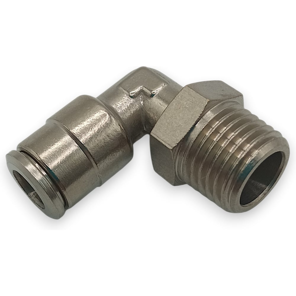 Изображение товара Фитинг Контактная Механика цанговый угловой 1/4, трубка 6мм KEML06-02P-A