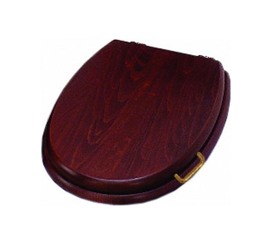 Изображение товара Деревянное сиденье SIMAS LANTE цвет орех, петли золото, Soft Close LA 009 oro