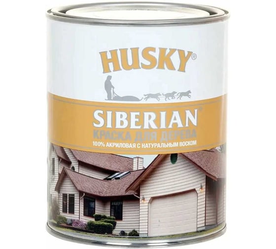 Изображение товара Краска для дерева HUSKY SIBERIAN 2672 белый, 9л 38407