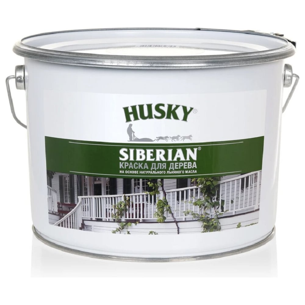 Изображение товара Краска для дерева HUSKY SIBERIAN 2667 белый, 9л 38392