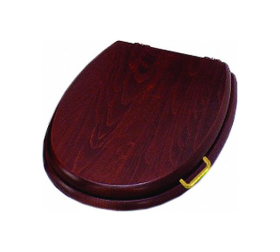 Изображение товара Сиденье для унитаза SIMAS LANTE дерево, цвет орех, петли золото LA 005 oro