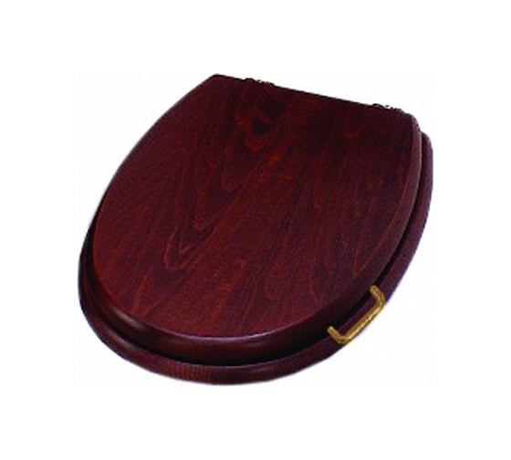 Изображение товара Сиденье для унитаза SIMAS LANTE дерево, цвет орех, петли бронза LA 005 bronzo