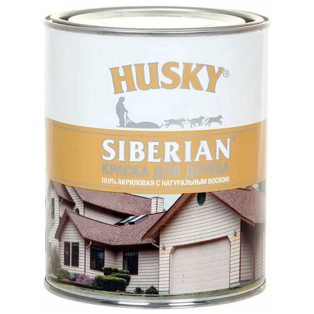 Изображение товара Краска для дерева HUSKY SIBERIAN 2672 9 л база С прозрачная