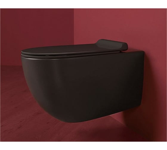 Изображение товара Подвесной унитаз SIMAS VIGNONI Rimless, черный матовый VI 18 nero matt