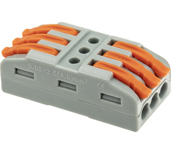 Изображение товара Проходные монтажные клеммы duwi с рычажком СМК-423, 2,5мм2, 5 шт. 26742 3