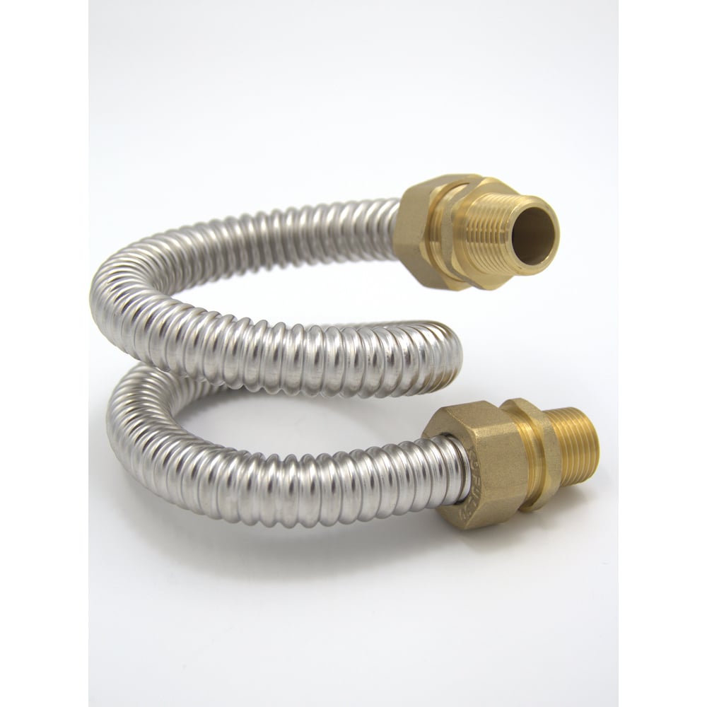 Изображение товара Гибкая подводка Kofulso 1/2" НР-НР, 30 см, нержавеющая сталь