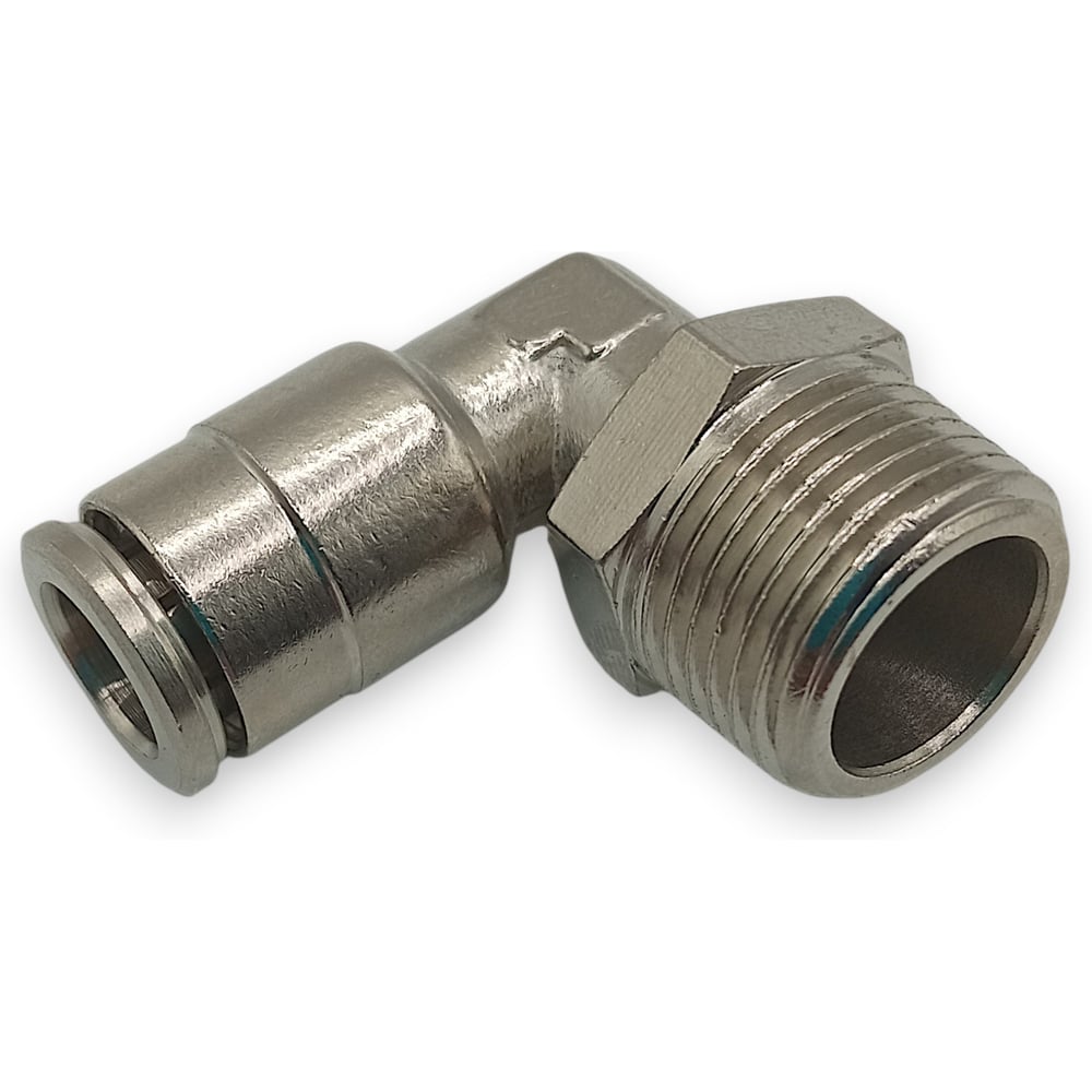 Изображение товара Фитинг Контактная Механика цанговый угловой 3/8, трубка 8мм KEML08-03P-A