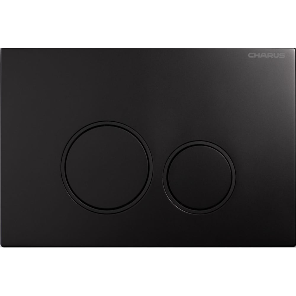 Изображение товара Клавиша для инсталляции CHARUS TM, SPAZIO, Пластик ABS+черные матовые кольца, Механический, Размер: 245_165_14,5, Черный матовый FP.330.DW.02