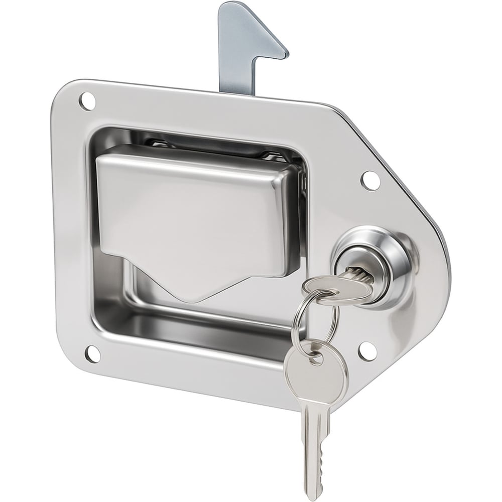 Изображение товара Замок.su 8661 Накладной цилиндровый замок с ключами 2 шт хром