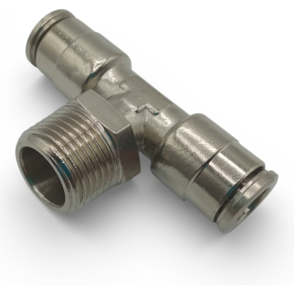 Изображение товара Тройник цанговый Контактная Механика 3/8, трубка 8мм KEMB08-03P-A