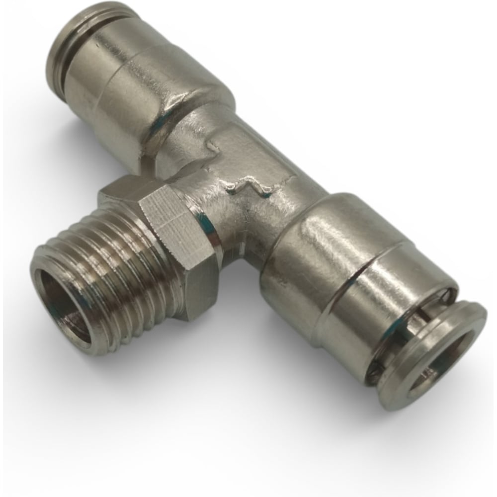 Изображение товара [Тройник] Контактная Механика KEMB08-02P-A 1/4M-8 мм никелированная латунь