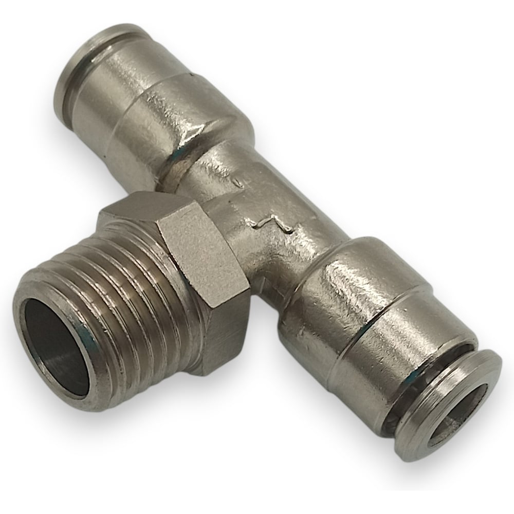 Изображение товара Тройник цанговый Контактная Механика 1/4, трубка 6мм KEMB06-02P-A