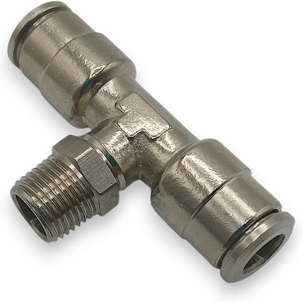 Изображение товара Тройник цанговый Контактная Механика 1/8, трубка 6мм KEMB06-01P-A