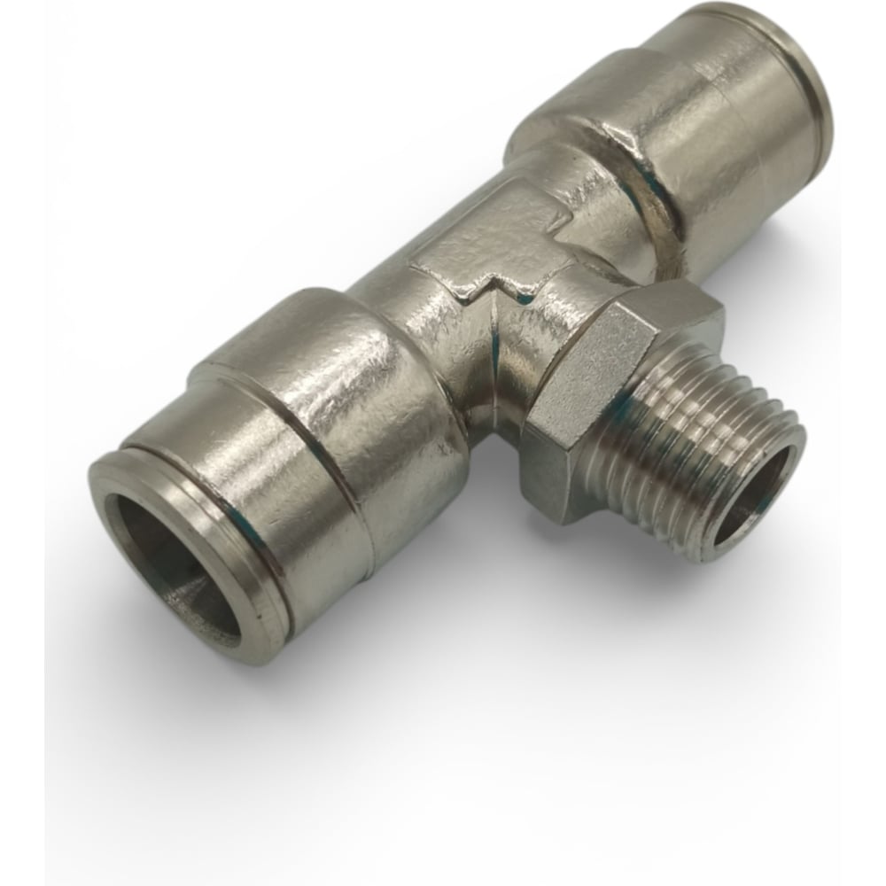 Изображение товара Тройник цанговый Контактная Механика 1/4, трубка 12мм KEMB12-02P-A