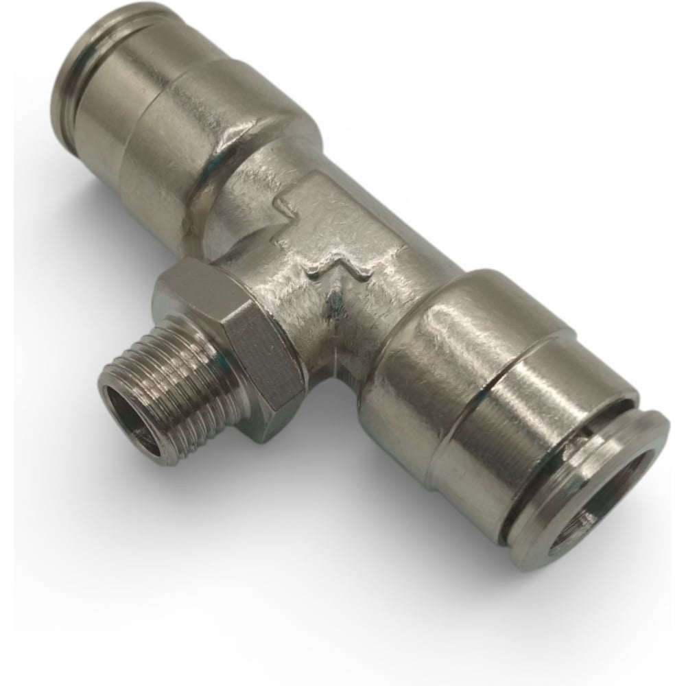 Изображение товара Тройник цанговый Контактная Механика 1/8, трубка 10мм KEMB10-01P-A