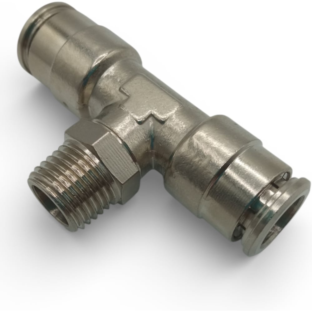 Изображение товара Тройник Контактная Механика KEMB10-02P-A 1/4M-10 мм никелированная латунь