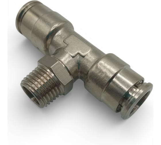 Изображение товара Тройник цанговый Контактная Механика 1/4, трубка 10мм KEMB10-02P-A