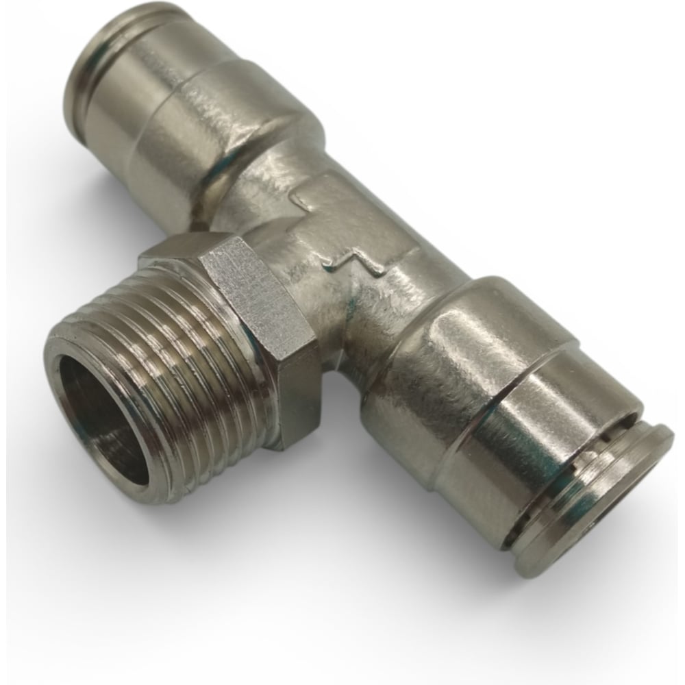 Изображение товара Тройник цанговый Контактная Механика 3/8, трубка 10мм KEMB10-03P-A