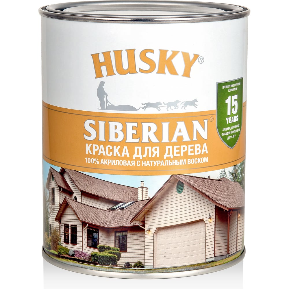Изображение товара Краска для дерева HUSKY SIBERIAN 2685 база C, 0.9 л, прозрачная