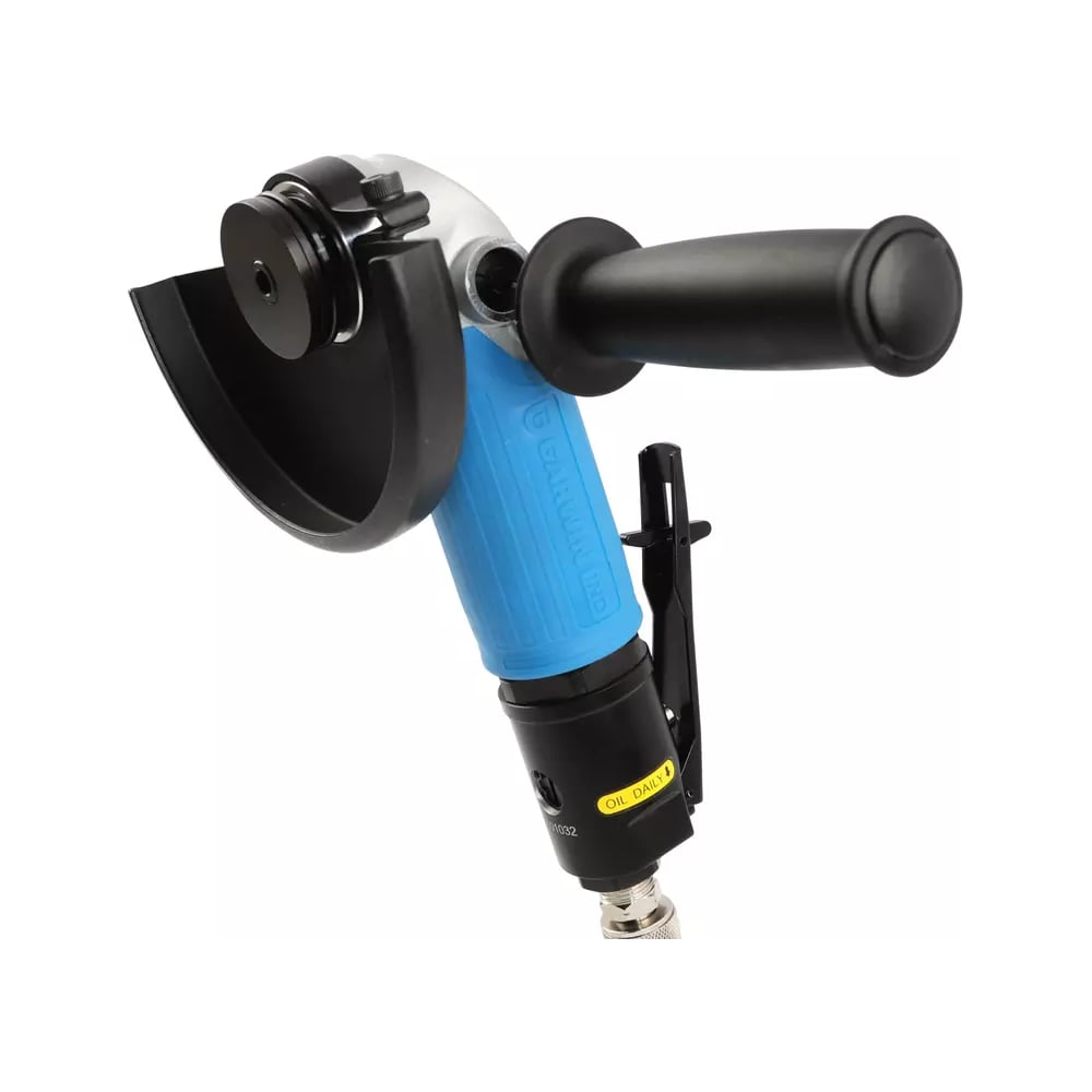 Изображение товара Пневматическая углошлифовальная машинка GARWIN (УШМ) c рычажным включателем, 125 мм, 12000 об/мин., 1,2 л.с., промышленная 803017-12-10