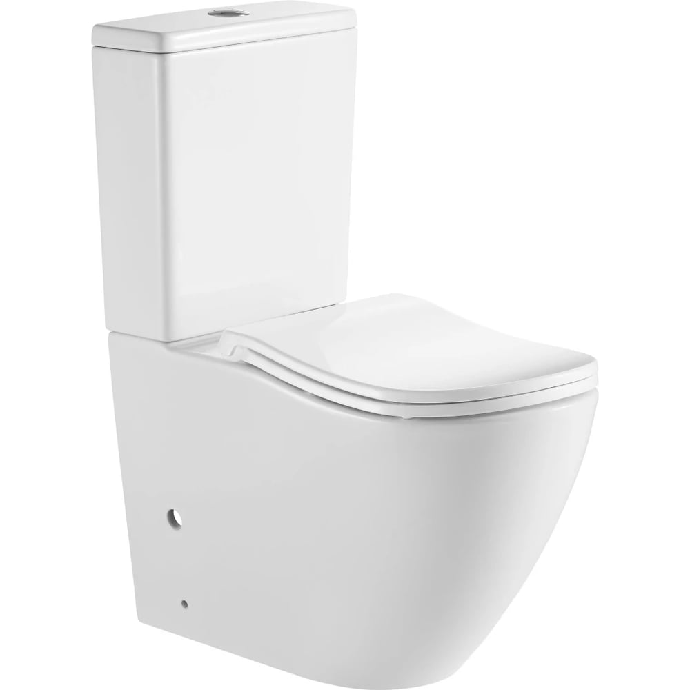 Изображение товара Унитаз-компакт безободковый DQ торнадо Munchen, 675х390х860мм, сиденье микролифт, белый DT1567516