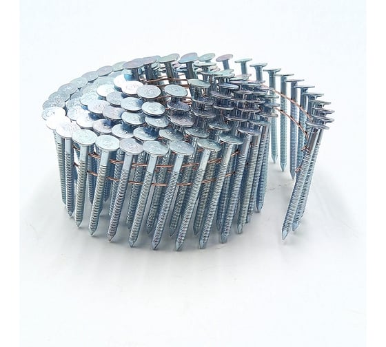 Изображение товара Гвоздь кровельный барабанный оцинкованный с кольцевой(ершённый) накаткой Пневмопарк 3,1*45 мм (0,96 тыс.шт) МР-654484