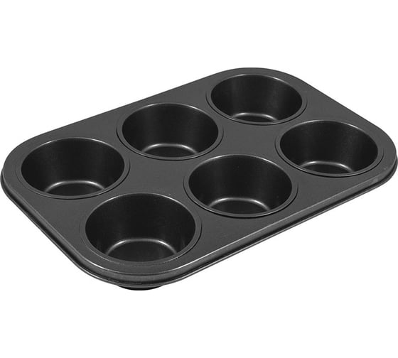 Изображение товара Форма для выпечки кексов Mallony BF-033 6 ячеек в одной форме размер 313x217x4 см 191315
