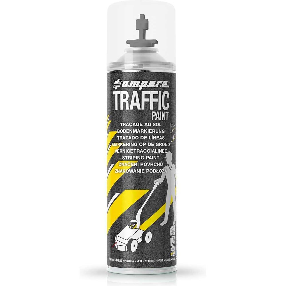 Изображение товара Краска аэрозоль AMPERE TRAFFIC PAINT AMPERE серый 7024 (0.65 л) для пола и внешних поверхностей Изображение товара Краска аэрозоль AMPERE TRAFFIC PAINT AMPERE серый 7024 (0.65 л) для пола и внешних поверхностей